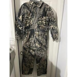 Vintage 80s Mossy Oak Insulated Coveralls Hunting USA Sz M